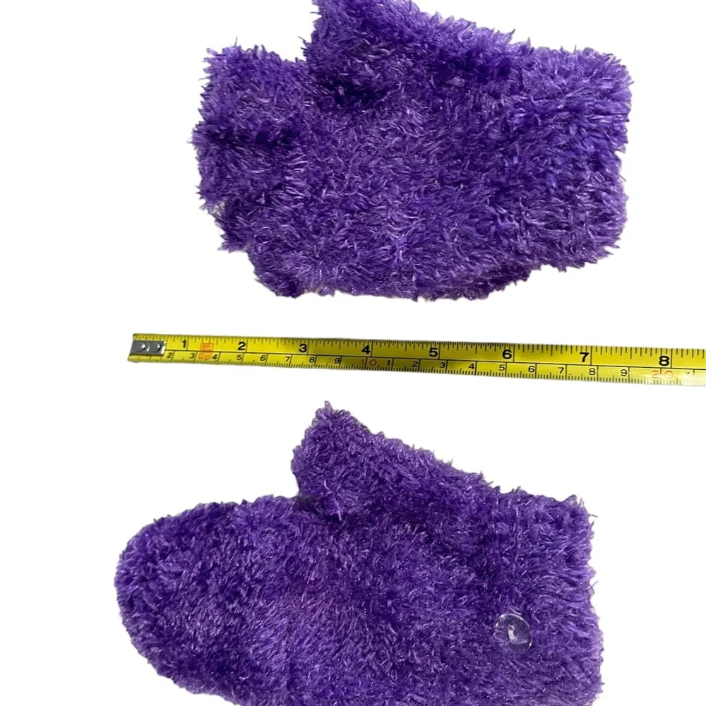 Girls purple infinity scarf w/ matching convertible mittens/gloves